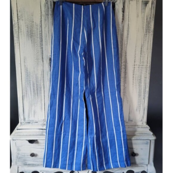 Brand New Faithfull La Plage De Mau Striped Wide-Leg Pants - Picture 16 of 16